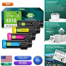 GREENBOX 6510 6515 Toner Cartridges for Phaser 6510 WorkCentre 6515, 4 Pack picture