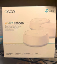 TP-LINK Deco BE5000 Wi-Fi 7 Dual-Band Mesh Router 3-Pack, 2.5Gbps, White picture