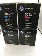 Genuine HP 504A CE250A CE251A CE252A CE253A Toner Set to CP3525 CM3530 New Box picture