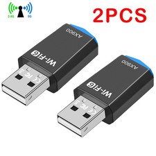2PCS USB WiFi 6 Wireless Network Adapter For PC/Desktop 900Mbps Dual Band 2.4GHZ picture