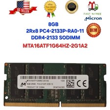 ​Micron 8GB 2Rx8 PC4-2133P-RA0-11 DDR4-2133 SODIMM Laptop RAM MTA16ATF1G64HZ-2G1 picture
