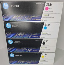 New HP 218A W2180A Multi-Color Toner Cartridge Set 2x Black Yellow Cyan Magenta picture