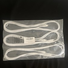 3-Pack White USB-A to Micro-USB Flat Cable 3 ft 1:1 Universal USB Cable picture