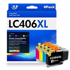 4PK Compatible LC406XL LC-406 Extra Capacity Ink Cartridge for Brother Printer picture