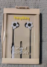 Target heyday Wired Earbuds Daisy Flower Black White Checkered Braided Aux New picture