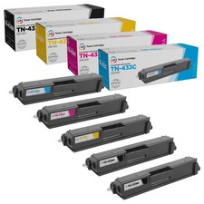 LD Compatible Brother TN431/TN433 HY Toner 5PK (2 Blk 1 Cyan 1 Magenta 1 Yellow) picture