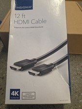 Insignia NS-HG12505  12ft  HDMI Cable Black 4K Ultra HD w/ Ethernet picture