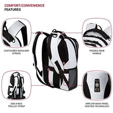 SWISSGEAR CECIL 5505 LAPTOP BACKPACK, FITS 16 INCH LAPTOP, WHITE TARPAULIN picture