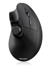 TECKNET Ergonomic Mouse, Rechargeable Wireless Bluetooth Mouse (BT Black picture