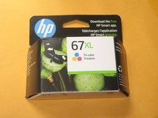 Genuine Color HP 67XL Tri-Color Ink Cartridge Brand NEW EXP 10-2025 picture