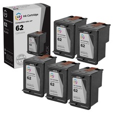 5pk Replacement Black Cartridge for HP Ink 62 C2P04AN Envy 5540 5541 5542 5543 picture