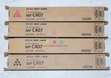 4 New OEM Ricoh MP C407 MYYK Print Cartridges 842207, 842209, 842210 picture