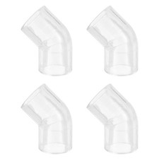 4pcs Clear Elbow Fitting, 45 Degree 14mm ID PC Pipe Fitting Adapter picture