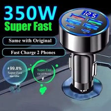 350W USB Car Charger PD QC3.0 Type C Adapter Fast Charging for iPhone Samsung picture