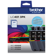 Brother LC401XL3PKS 500 Page-Yield High-Yield Ink - Cyan/Magenta/Yellow 3/PK New picture