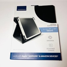 Insignia NEW Universal FlexView Folio Black Case for 9-11