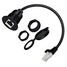 Ethernet Threaded Fixed Extension Cable 1000Mbps RJ45 Male to Female Network ... picture