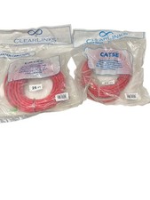 CLEARLINKS CAT5E, C5E-RD-25-O 25 FT PATCH CABLE (LOT OF 2) 🔥 Fast Shipping 🔥 picture