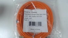 Pack of 3: 5m - LC ST - Fiber Optic cable MM Duplex 62.5 picture