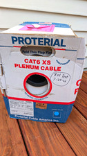 Proterial Cat 6 XS Plenum Bulk Ethernet Cable 844 ft Blue Raw End picture