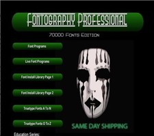 70,000 Fonts On DVD True Type Fonts and Font Development software FAST SHIPPING picture