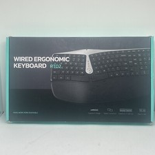 Logitech Wired Ergonomic Keyboard RT02 w/ Arm Pad & USB - In Box - EXCELLENT picture