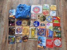 Vintage AOL America Online: 28 Promo Discs, 2 Pins, Denim Shirt, Frame,Mouse Pad picture