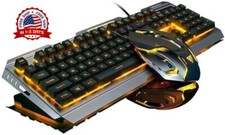 Teclado Y Mouse Mecanico Gamer Gaming Juegos Iluminacion Para PC Computadora picture