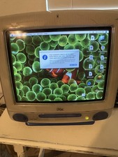 Vintage Apple iMac G3 M5521 Blueberry 350MHz 64MB Tested Working Minor Flaws  picture