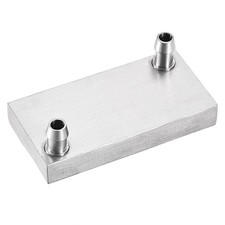 Aluminum Water Cooling Block 40x80x12mm Polished Heatsink with Nozzle picture