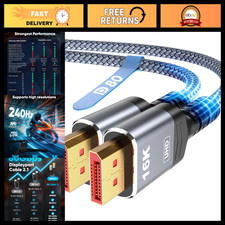 10FT DisplayPort 2.1 Cable, 80Gbps, 16K@60Hz, 8K@120Hz, 4K@240Hz - High-Speed Vi picture