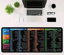 Huge WORD EXCEL OFFICE Shortcut Mouse Pad Office PPT PS X-Large 35'' x 16'' picture