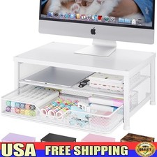 Ergonomic Monitor Stand 2-Tier Desk Organizer Adjustable Non-Slip Feet New picture