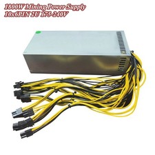 10x6Pin Interface 2U 1800W 175-240V   PSU Mining Power Supply picture