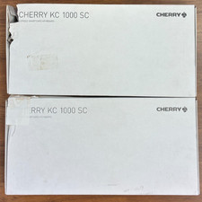 Lot of 2 x New CHERRY KC 1000 SC Corded smartcard keyboard JK-A0104eu-2 picture