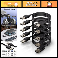 5-Pack 3FT USB to USB Cable, Type A Male to Male, USB 2.0 Data Transfer, PC/TV picture