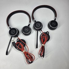 Lpt of 2 - Jabra HSC017 ENC010 Evolve 40 USB Stereo Wired Headset Tested picture