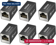 Jadaol [UL Listed] Shielded 10Gbps Inline RJ45 Coupler 6-Pack, Black picture