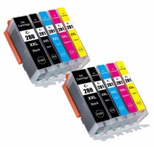 10PK PGI-280XXL CLI-281XXL Ink Cartridges for Canon TS6120 TS6220 TS9521C TS702 picture