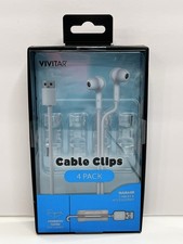 Vivitar Cable Clips With Adhesive 4-Pack, Clear, NEW And SEALED picture