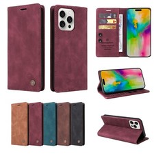 Luxury Leather Magnetic Wallet Cover Case For 16 15 14 13 12 11 Pro Max 7 8 XR picture