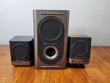 Altec Lansing 221 3-Piece Amplified Computer Desktop Speaker System Tested Works picture