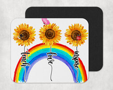 Inspire Love Teach, Rainbow Mousepad, Teacher Gift, Back to School, Christmas picture