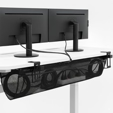 Black Clamp-on 44 in Mesh Net Cable Management Holder, DESK-AC44MH picture