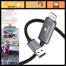 USB to HDMI Adapter Cable 6FT, 1080P 60Hz for Monitor, TV, Projector - Driver Re picture
