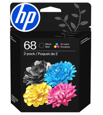 HP 68 Black/Tri-Color Ink Cartridges 2-Pack, 6L6S2TN Packaging May Vary picture