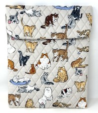Vera Bradley A Cat’s Life Small Tech Sleeve  Cotton Up To 13 in Laptop Cat Lover picture