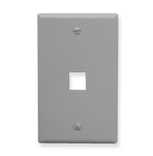 ICC Faceplate Flat 1-gang 1-port Gray TDICC-IC107F01GY Garden Improvement picture