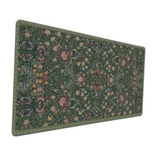 Dark Green Floral XXL Desk Mat, Extra Large Mouse Pad Dark Green Floral Pattern picture