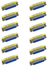 12x 25 Pin D-SUB DB25 Female to Female Mini Gender Changer F/F Coupler Adapter picture